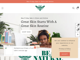 honeybeanaturals.com homepage screenshot