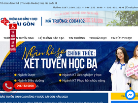 'caodangyduochcm.vn' screenshot