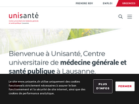 'unisante.ch' screenshot