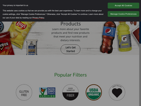 'pepsicoproductfacts.com' screenshot