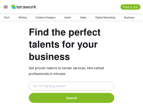 'terawork.com' screenshot