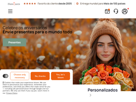FloraQueen homepage screenshot