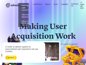 'udonis.co' screenshot