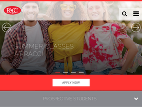 'racc.edu' screenshot