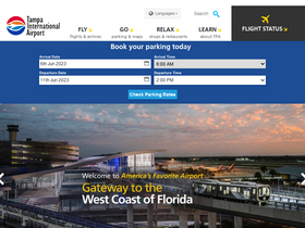 'tampaairport.com' screenshot