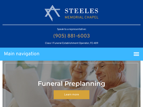 'steelesmemorialchapel.com' screenshot
