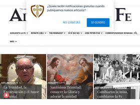 'adelantelafe.com' screenshot