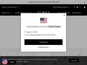 alinkajewellery.com homepage screenshot