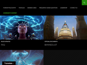 'mtgcommander.net' screenshot