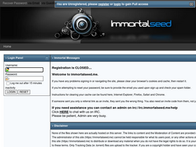 'immortalseed.me' screenshot
