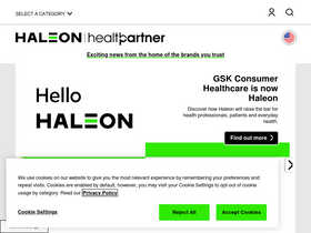 'haleonhealthpartner.com' screenshot