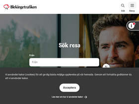 'blekingetrafiken.se' screenshot
