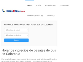 'horariodebuses.com.co' screenshot