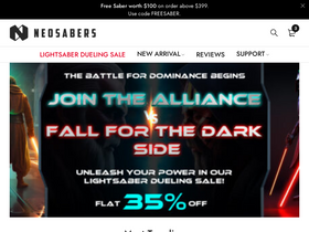 'neosabers.com' screenshot
