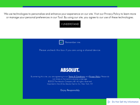 'absolut.com' screenshot