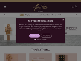'butlerschocolates.com' screenshot