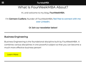 'fourweekmba.com' screenshot
