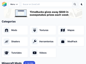 'zonacraft.net' screenshot