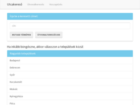 'utca-terkep.info' screenshot