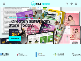 ROA Recipe homepage screenshot