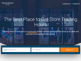 'openinghoursau.com' screenshot
