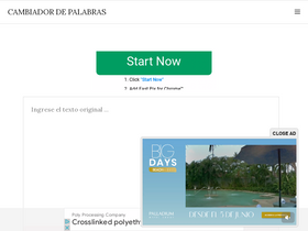 'cambiadordepalabras.com' screenshot