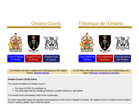 'ontariocourts.ca' screenshot