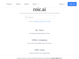 'roic.ai' screenshot