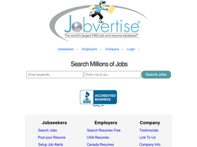 'jobvertise.com' screenshot