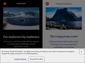 'hurtigruten.com.au' screenshot