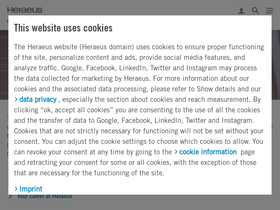 'heraeus.com' screenshot