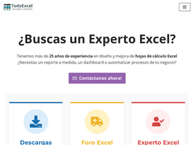 'todoexcel.com' screenshot