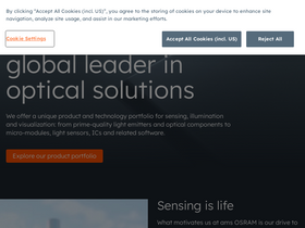 'ams-osram.com' screenshot