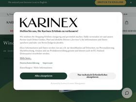 karinex homepage screenshot