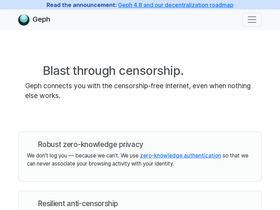 'geph.io' screenshot