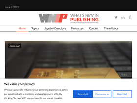 'whatsnewinpublishing.com' screenshot