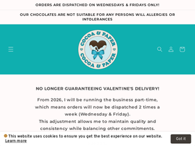 Cocoa & Paper homepage screenshot