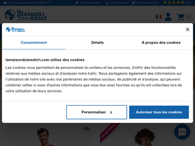 'lamaisonduteeshirt.com' screenshot