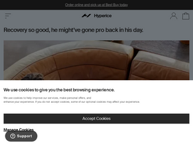 'hyperice.com' screenshot