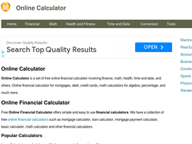 'online-calculator.org' screenshot