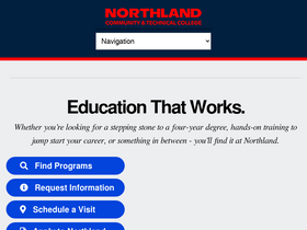 'northlandcollege.edu' screenshot