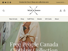 wildeandsparrow.com homepage screenshot