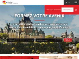 'quebecmetiersdavenir.com' screenshot