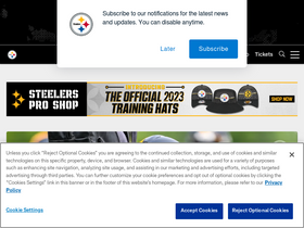 'steelers.com' screenshot