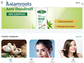 'aalamroots.com' screenshot