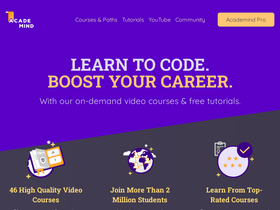 'academind.com' screenshot