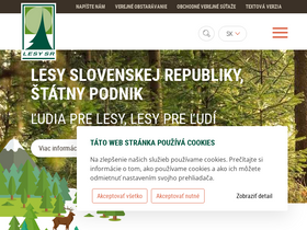 'lesy.sk' screenshot