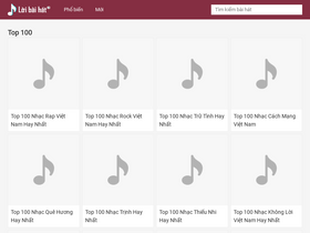 'loibaihat.tv' screenshot