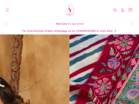 shubhamsarees.com homepage screenshot