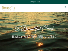 'russellsfuneralhome.ca' screenshot